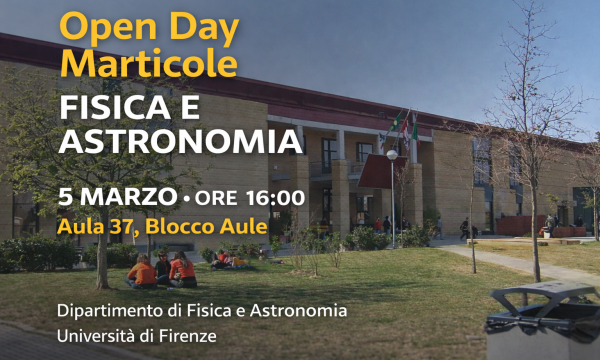 Open Day Matricole &ndash; Fisica e Astronomia  
