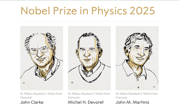 Premio Nobel per la Fisica 2025: John Clarke, Michele H. Devoret, John M. Martinis.