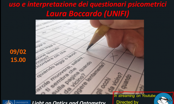 Webinar: Segni e sintomi in optometria: uso e interpretazione dei questionari psicometrici